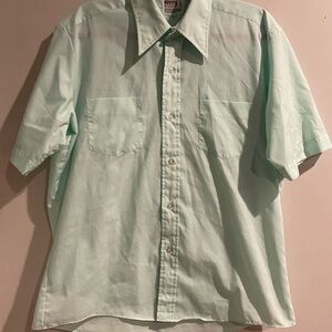 Mint Green Men's Montgomery Ward Short Sleeve Button Down Shirt